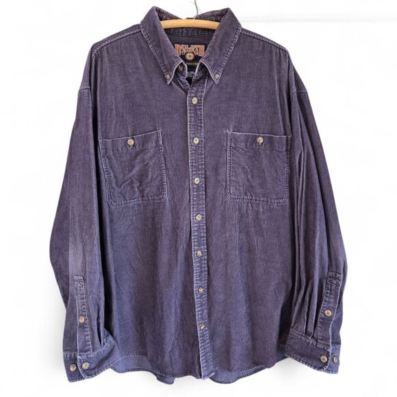 Duluth Trading Co Other - Duluth Trading Co Mens Corduroy Button-Up Shirt XXL Tall Blue 100% Cotton